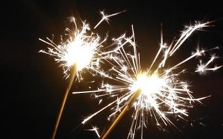 仙女棒手持烟花 绽放绚烂夜空