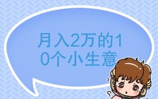 月入2万的10个小生意(月入两万的十招致富小生意)